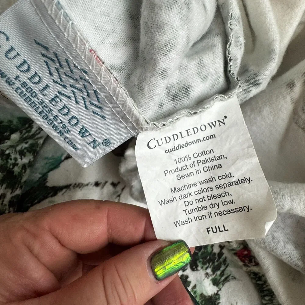 Cuddledown 100% Cotton Flannel Full Size Flat/Fitted Sheet Set (No Pillow Cases)